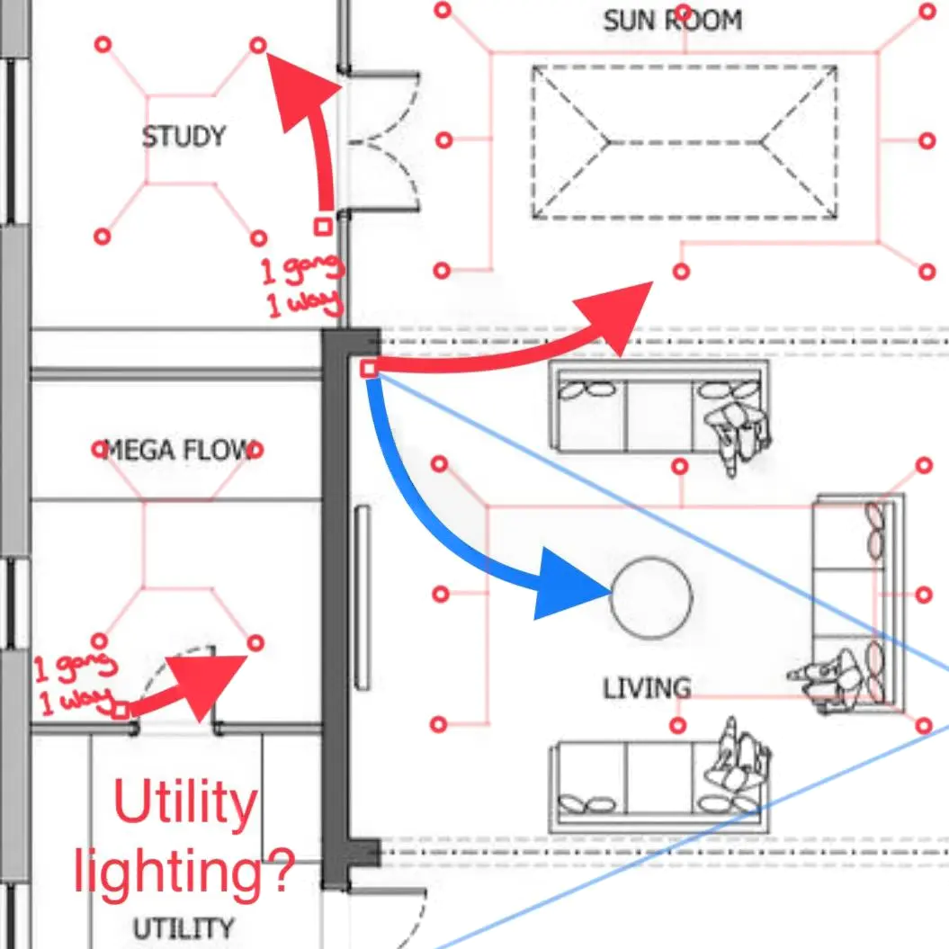 A design plan for installation of electrics.