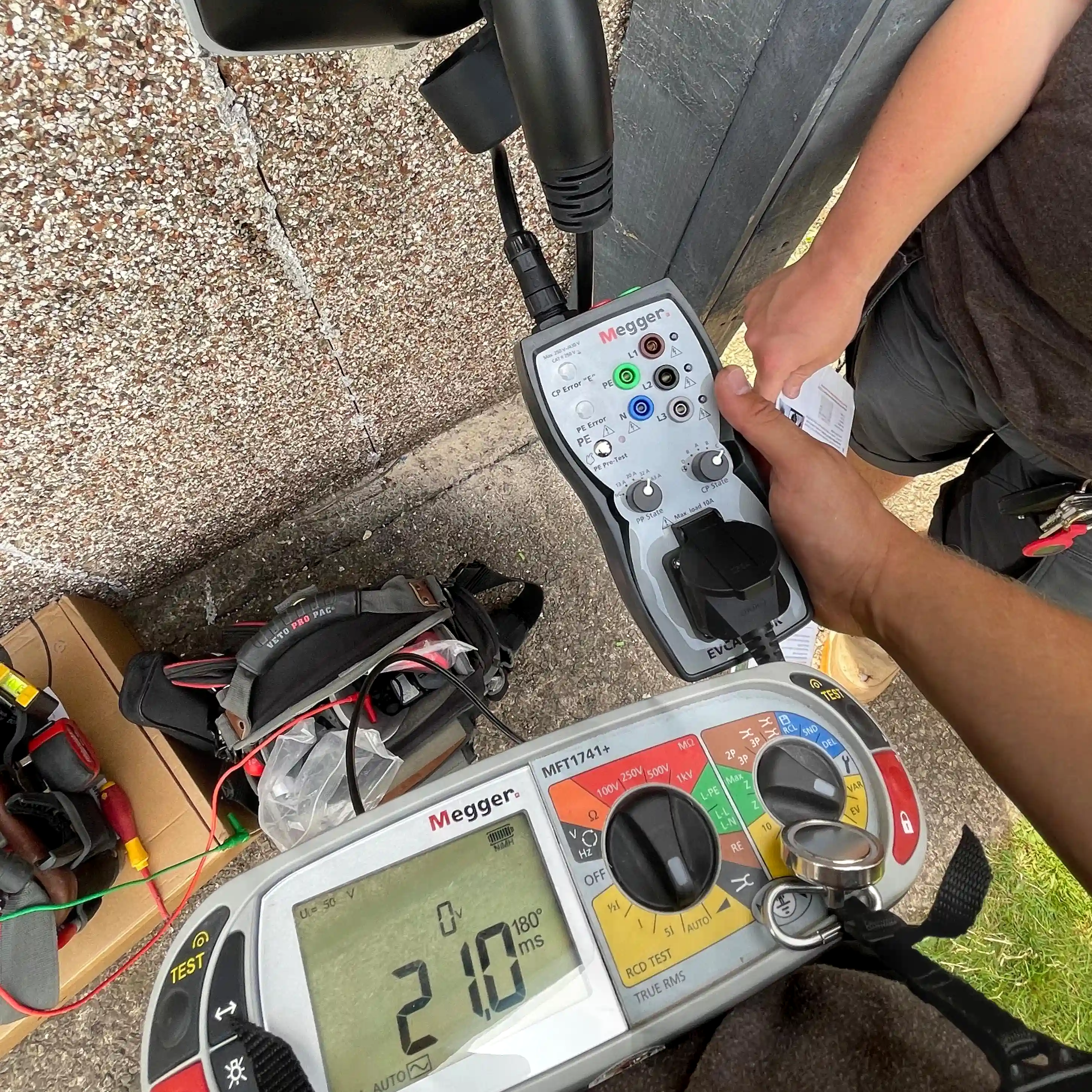 Photo of electrical testing equipment.